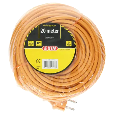 pdp-image-Exin Verlengsnoer oranje 20mtr 2x1