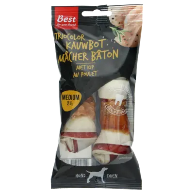 pdp-image-Pets Unlimited Tricolor chewy bone with chicken medium