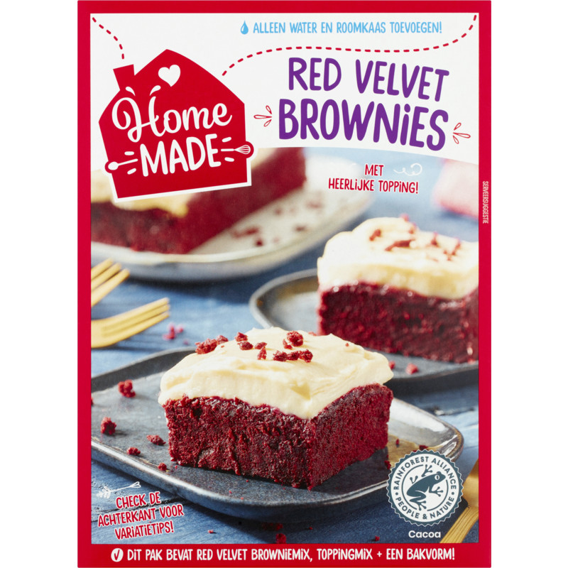 Een afbeelding van Homemade Mix voor red velvet brownies