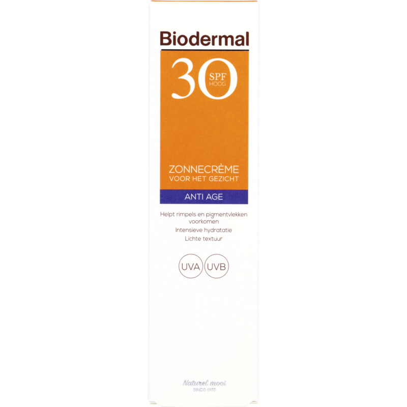 Een afbeelding van Biodermal Anti age zonnecreme gezicht spf30