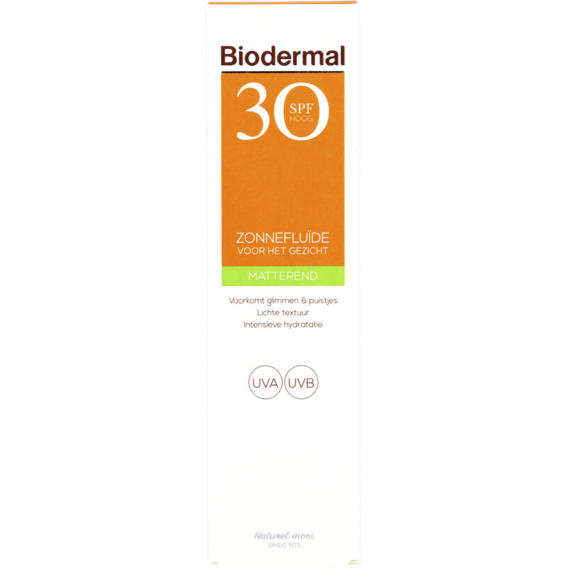 Een afbeelding van Biodermal Matterende Zonneflude SPF 30