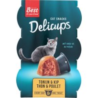 Een afbeelding van Pets Unlimited Delicups with fresh fish tuna & chicken