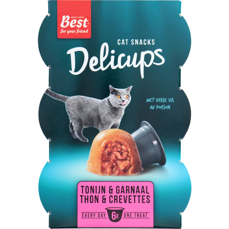 Een afbeelding van Pets Unlimited Delicups with fresh fish tuna & prawn