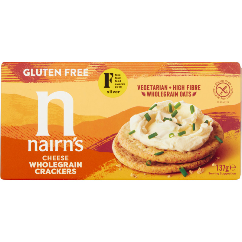Een afbeelding van Nairn's Wholegrain cheese cracker