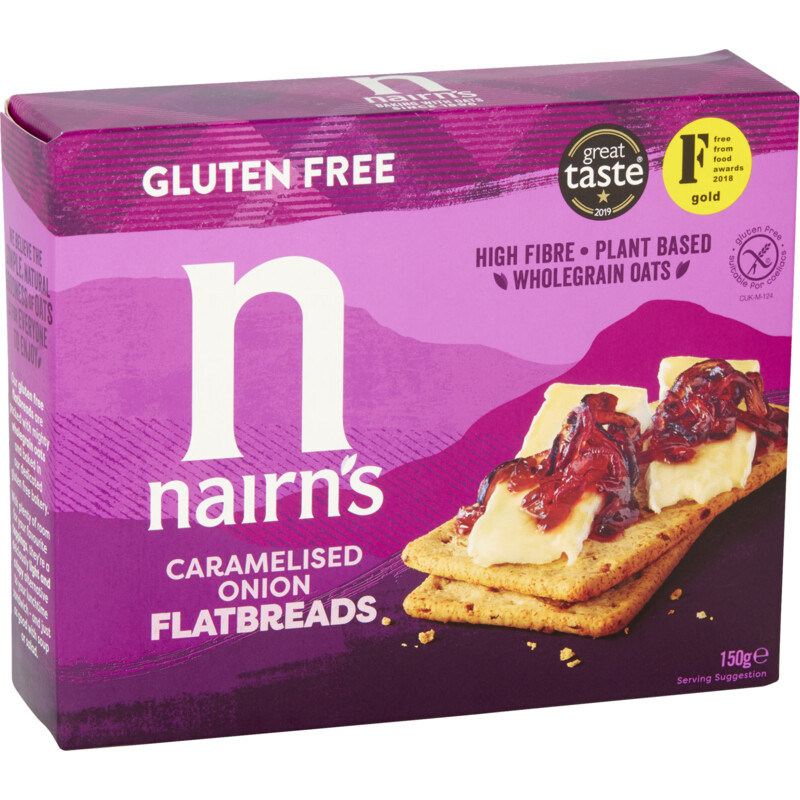 Een afbeelding van Nairn's Caramelised onion flatbread
