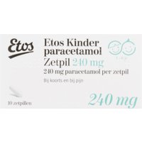 Een afbeelding van Etos Kinderparacetamol zetpillen 240 mg