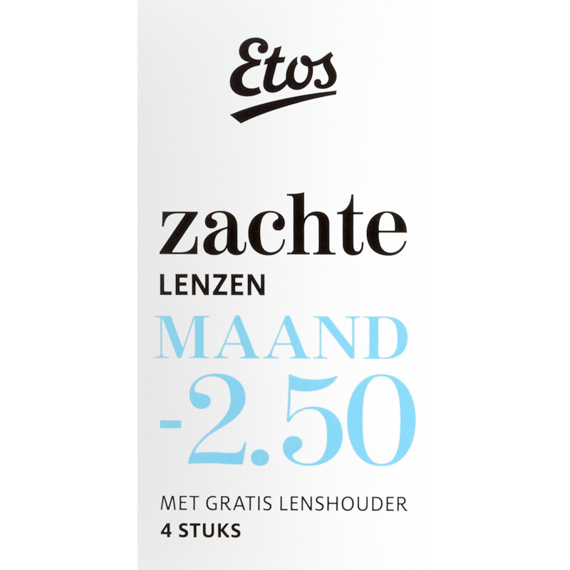 Een afbeelding van Etos Zachte maandlenzen -2,50 + lenshouder