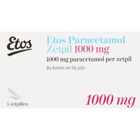 Een afbeelding van Etos Paracetamol zetpillen 1000 mg
