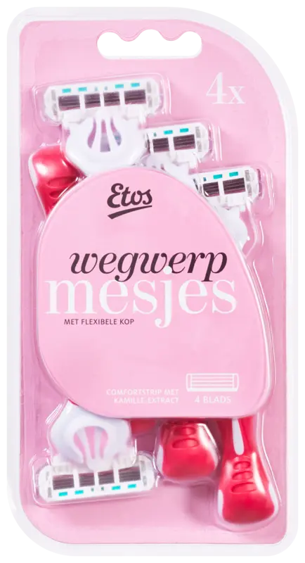 Etos Dames wegwerpmesjes 4-blads
