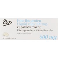 Een afbeelding van Etos Ibuprofen liquid caps 400 mg