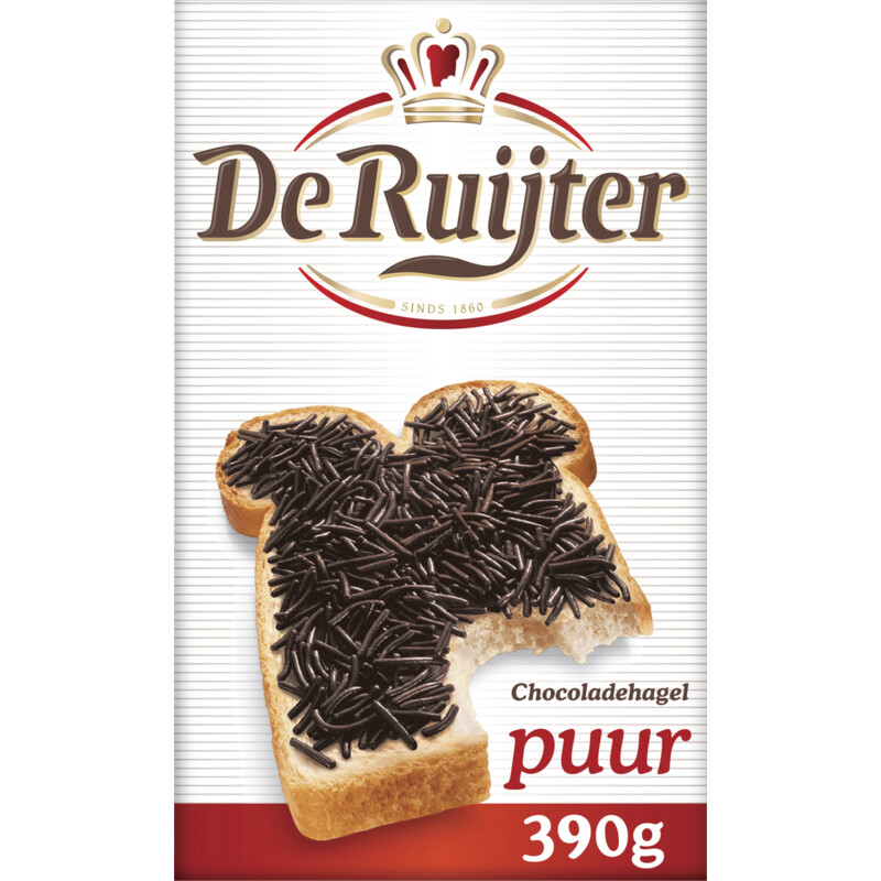 Een afbeelding van De Ruijter Chocoladehagel puur