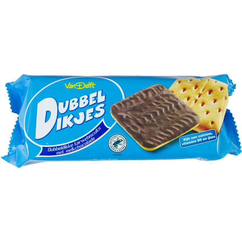 Een afbeelding van Van Delft Dubbeldikjes melkchocolade