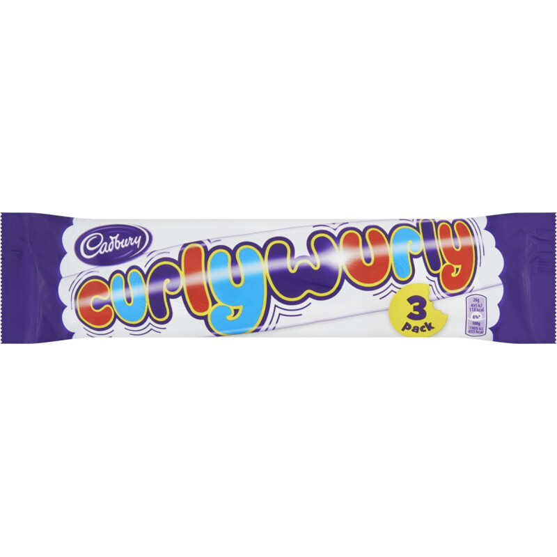 Een afbeelding van Cadbury Curlywurly 3-pack