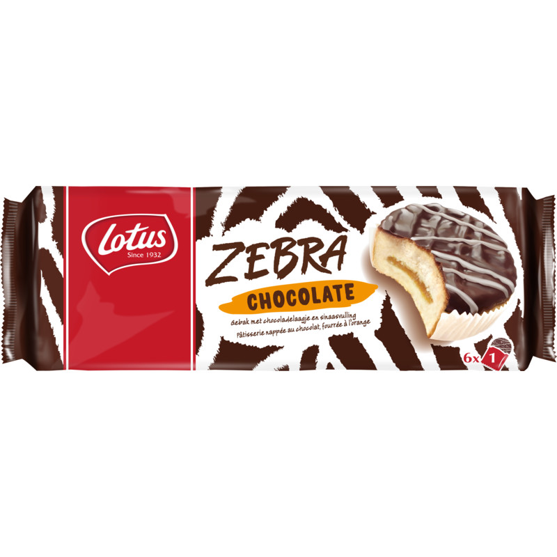 Een afbeelding van Lotus Zebra chocolate bel