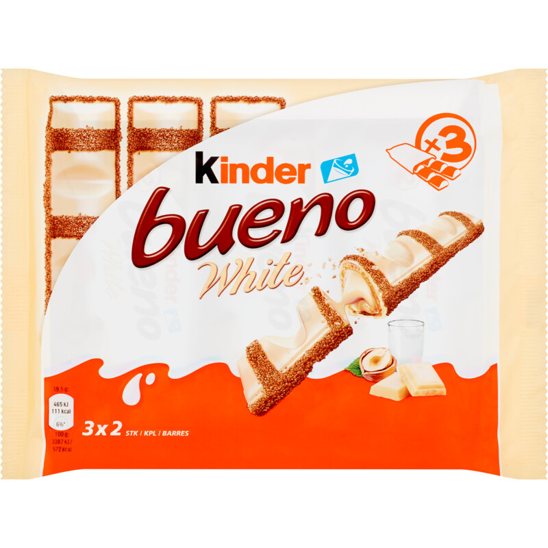 Een afbeelding van Kinder Bueno White 3x2