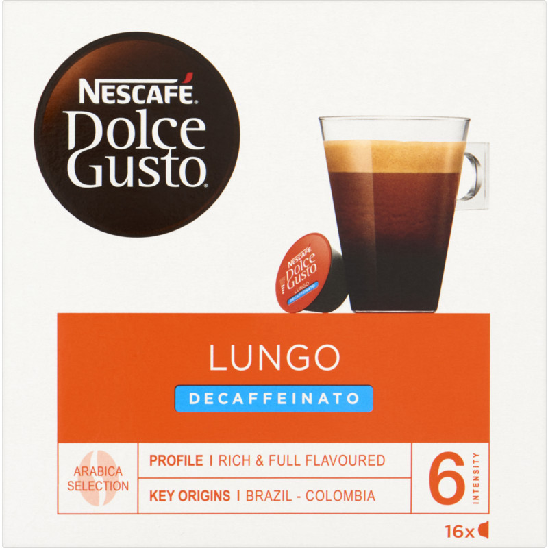 Vervolgen hiërarchie ernstig Nescafé Dolce Gusto Lungo decaffeinato capsules bestellen | Albert Heijn
