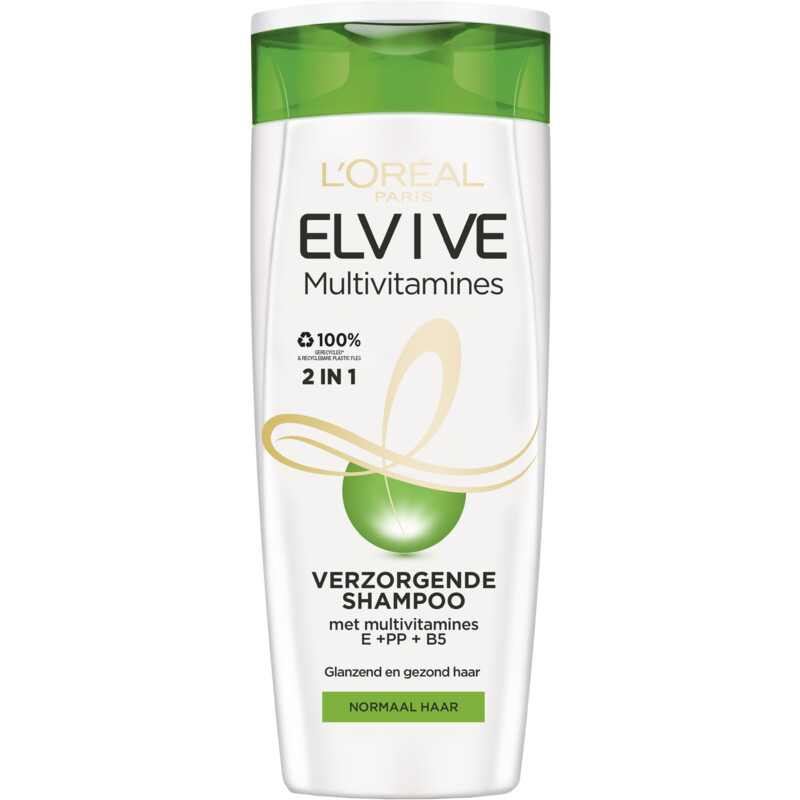 Een afbeelding van L'Oréal Paris Elvive Multivitamines 2in1 verzorgende shampoo