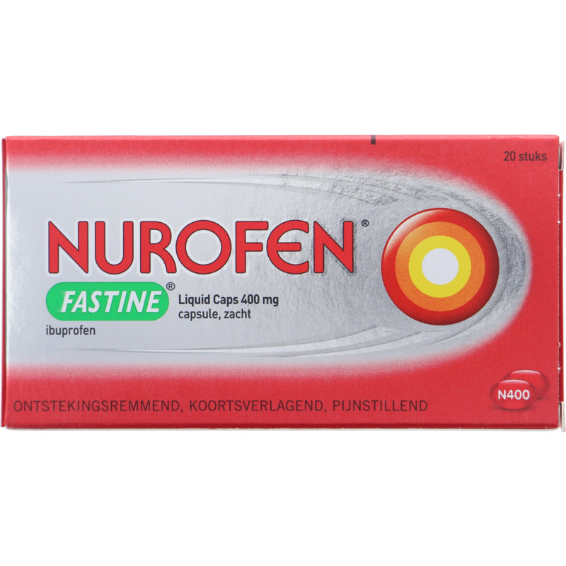 Een afbeelding van Nurofen Fastine liquid caps 400 mg capsule