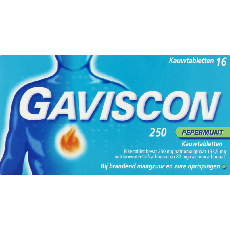 Een afbeelding van Gaviscon Pepermunt kauwtabletten