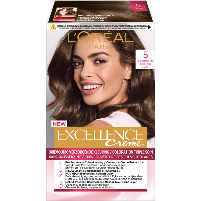 Een afbeelding van L'Oréal Excellence crème lichtbruin 5