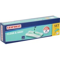 Een afbeelding van Leifheit Vloerwisser set clean&away 5 stofdoekjes