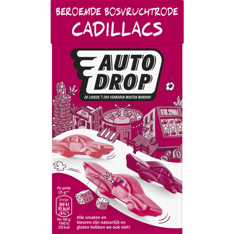 Een afbeelding van Autodrop Beroemde bosvruchtrode cadillacs