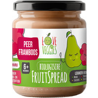 Een afbeelding van Love my veggies Fruitspread peer & framboos 6+ bio