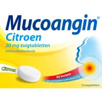 Een afbeelding van Mucoangin Zuigtabletten citroen 20 mg