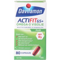 Een afbeelding van Davitamon Actifit 65+ omega-3 visolie vitaminen