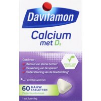 Albert Heijn Davitamon Calcium + vitamine D kauwtabletten mint aanbieding