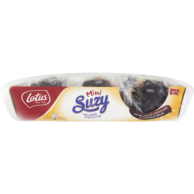 Een afbeelding van Lotus Mini Suzy wafel chocolade bel