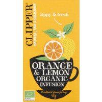 Een afbeelding van Clipper Organic orange & lemon infusion
