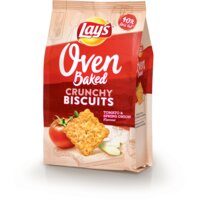 Een afbeelding van Lay's Oven baked crunchy biscuits tomato onion