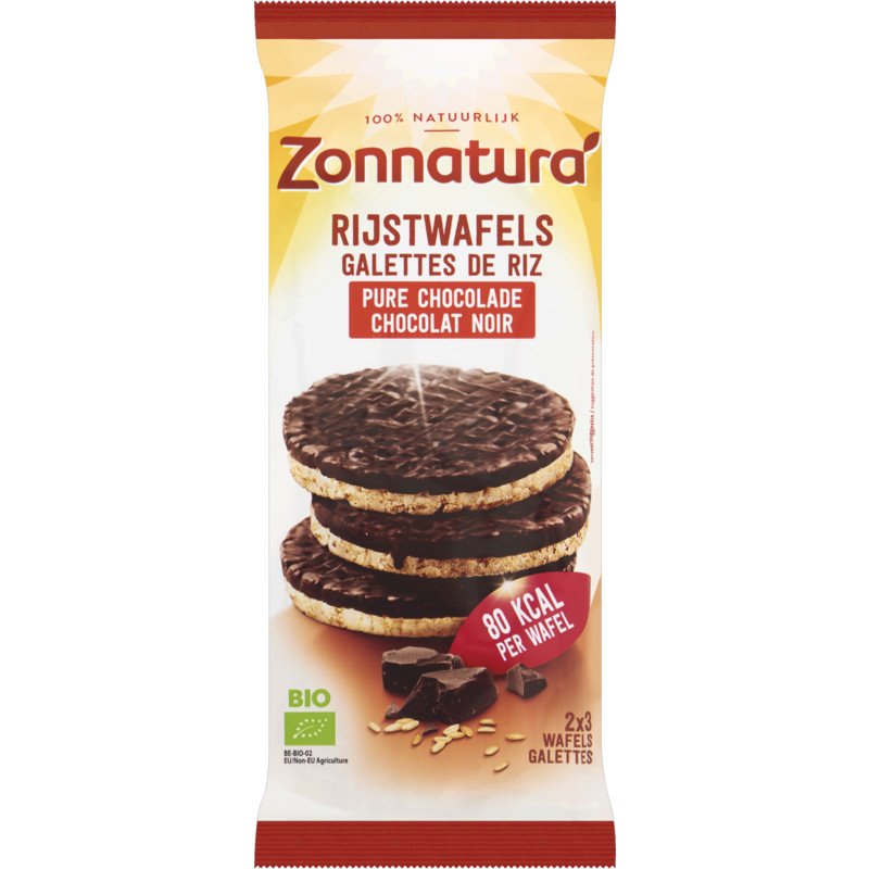 Een afbeelding van Zonnatura Rijstwafels pure chocolade