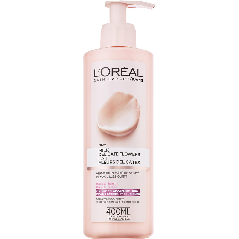 Een afbeelding van L'Oréal Dermo expertise flowers cleansing milk