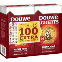 Een afbeelding van Douwe Egberts Aroma rood snelfiltermaling 2-pack