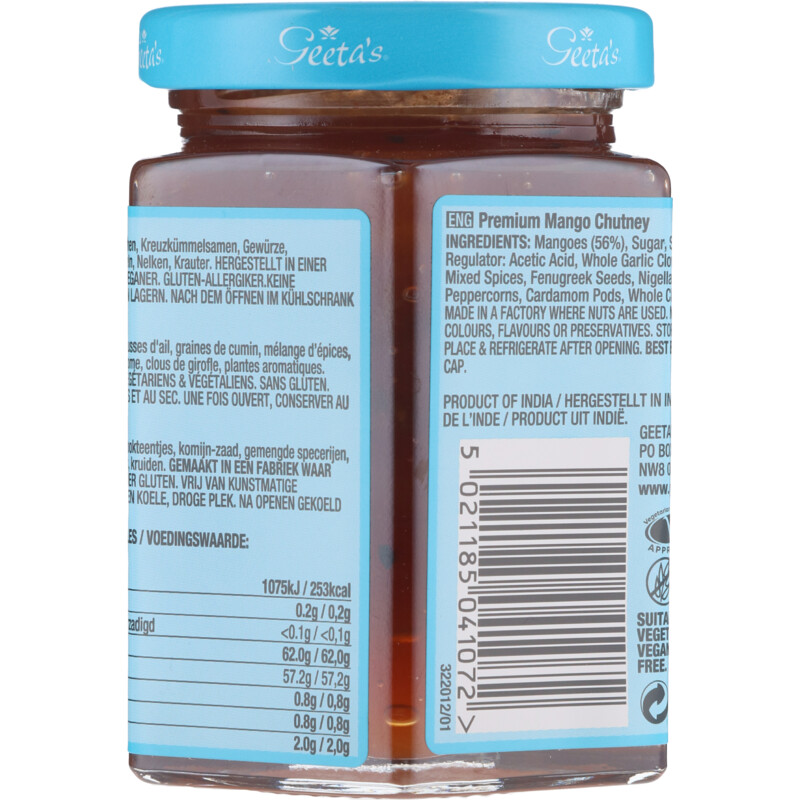 Een afbeelding van Geeta's Premium mango chutney