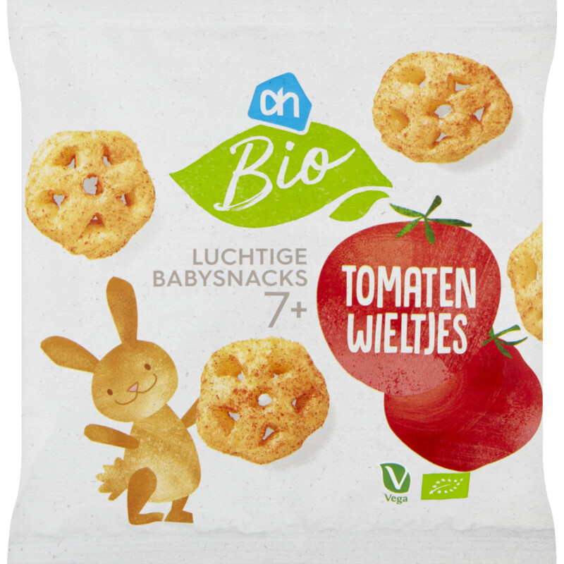 Een afbeelding van AH Biologisch Luchtige babysnacks tomatenwieltjes 7m+