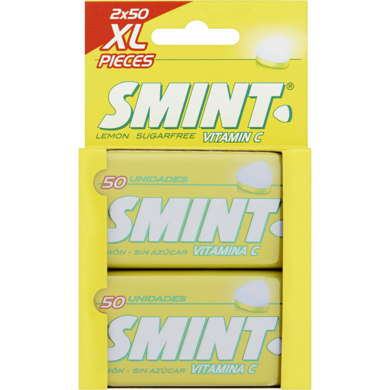 Smint Lemon sugarfree vitamin c 2x50xl reserveren | Albert Heijn