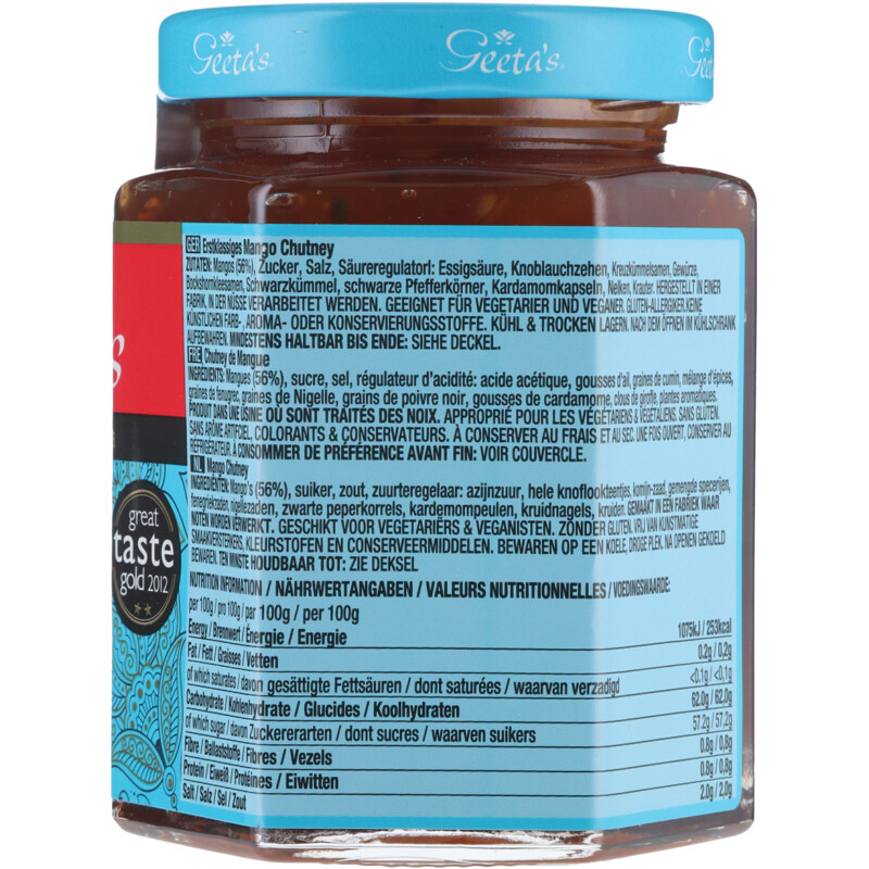 Een afbeelding van Geeta's Premium mango chutney