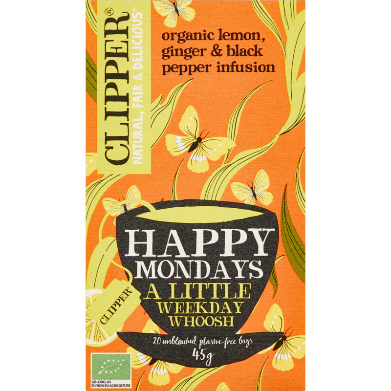 Een afbeelding van Clipper Organic happy mondays tea