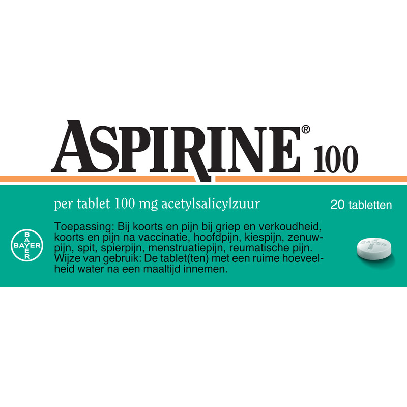Een afbeelding van Aspirine 100 Mg, pijnstiller