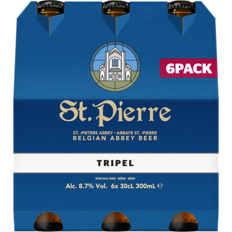 Een afbeelding van St. Pierre Belgium abbey beer tripel 6-pack