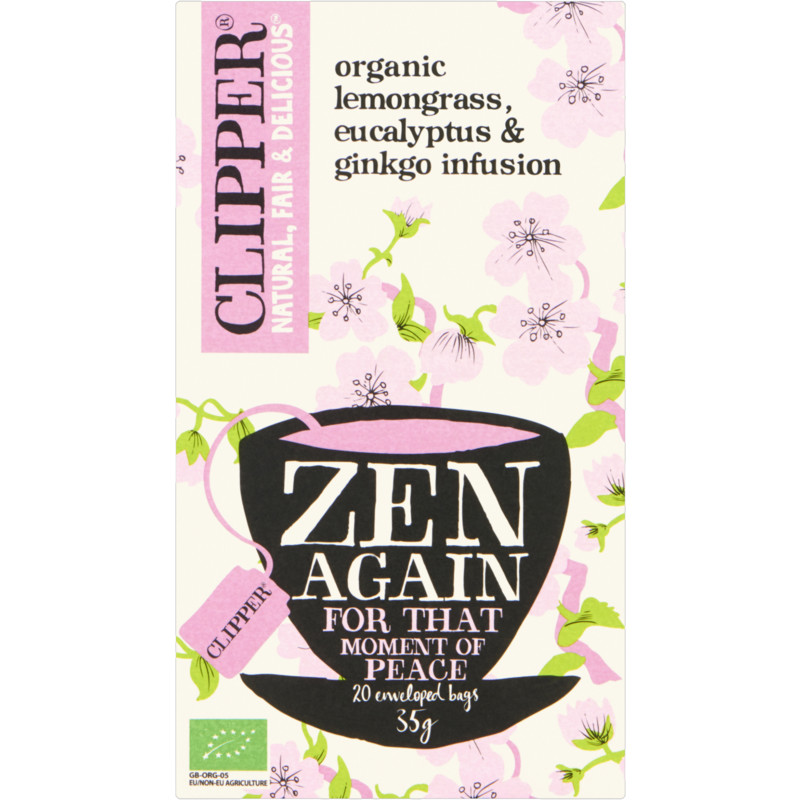 Een afbeelding van Clipper Organic zen again lemongrass tea