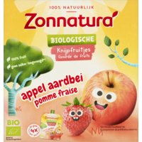 Een afbeelding van Zonnatura Knijpfruit appel aardbei bio
