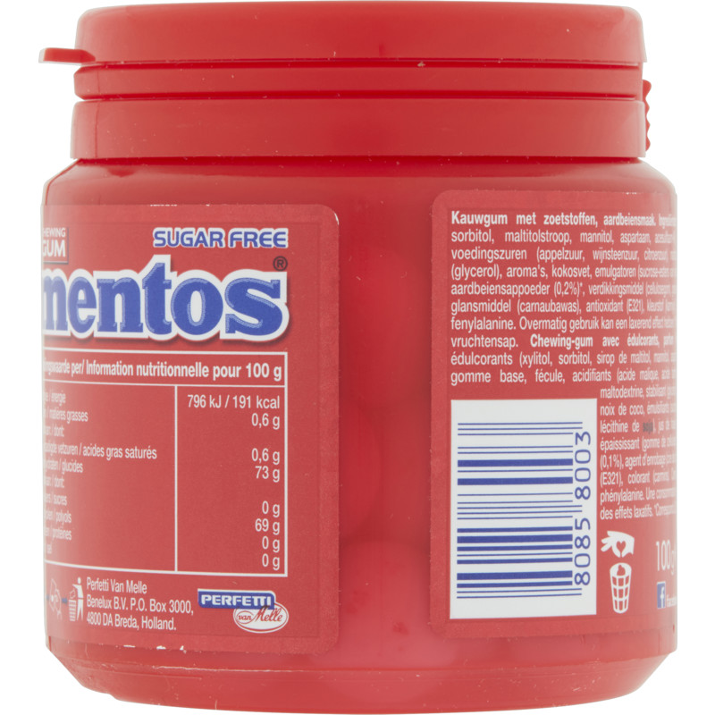 Een afbeelding van Mentos Gum Pure fresh aardbei