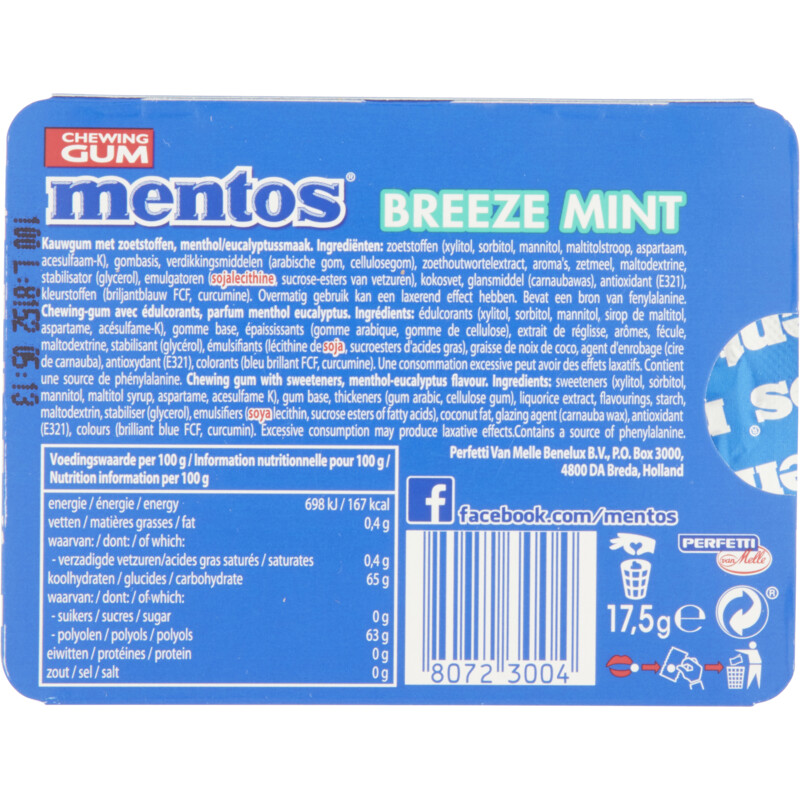 Een afbeelding van Mentos Gum Breezemint