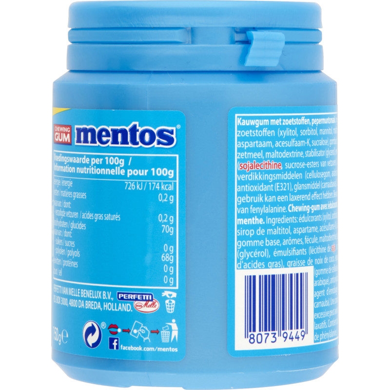 Een afbeelding van Mentos Gum Mighty mint