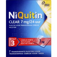 Een afbeelding van Niquitin Clear pleisters 7 mg stoppen met roken