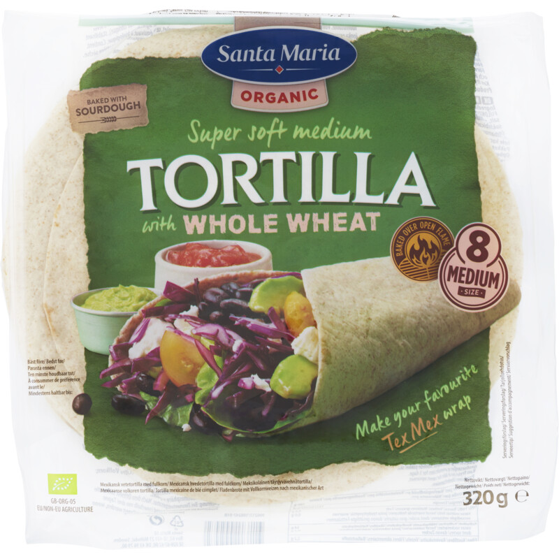 Een afbeelding van Santa Maria Tortilla wrap with wholewheat organic